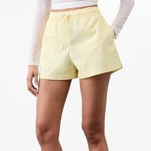 Athleta High Waist Light Yellow Shorts
